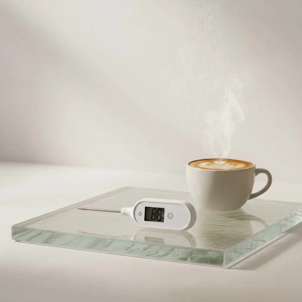 Wirecutter meat thermometer on a cutting board with cooked meat