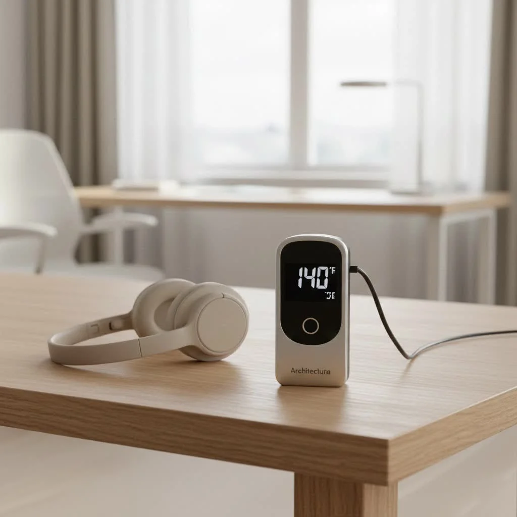 Digital meat thermometer with a probe inserted into a roast